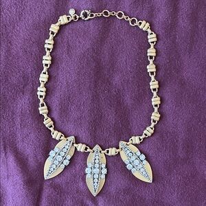 J. Crew Gold and Silver Leaf Necklace